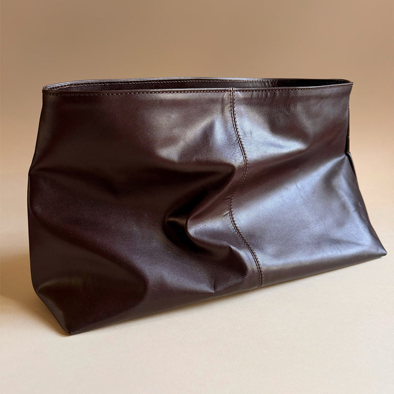 Soft Leather Large Capacity Clutch