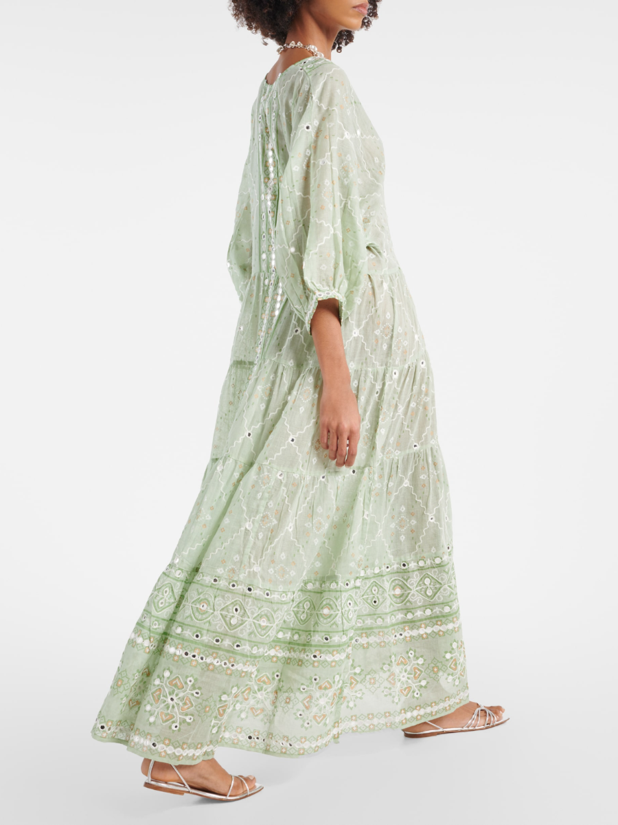 Bohemian Embroidery Beach Holiday Elegant Dress