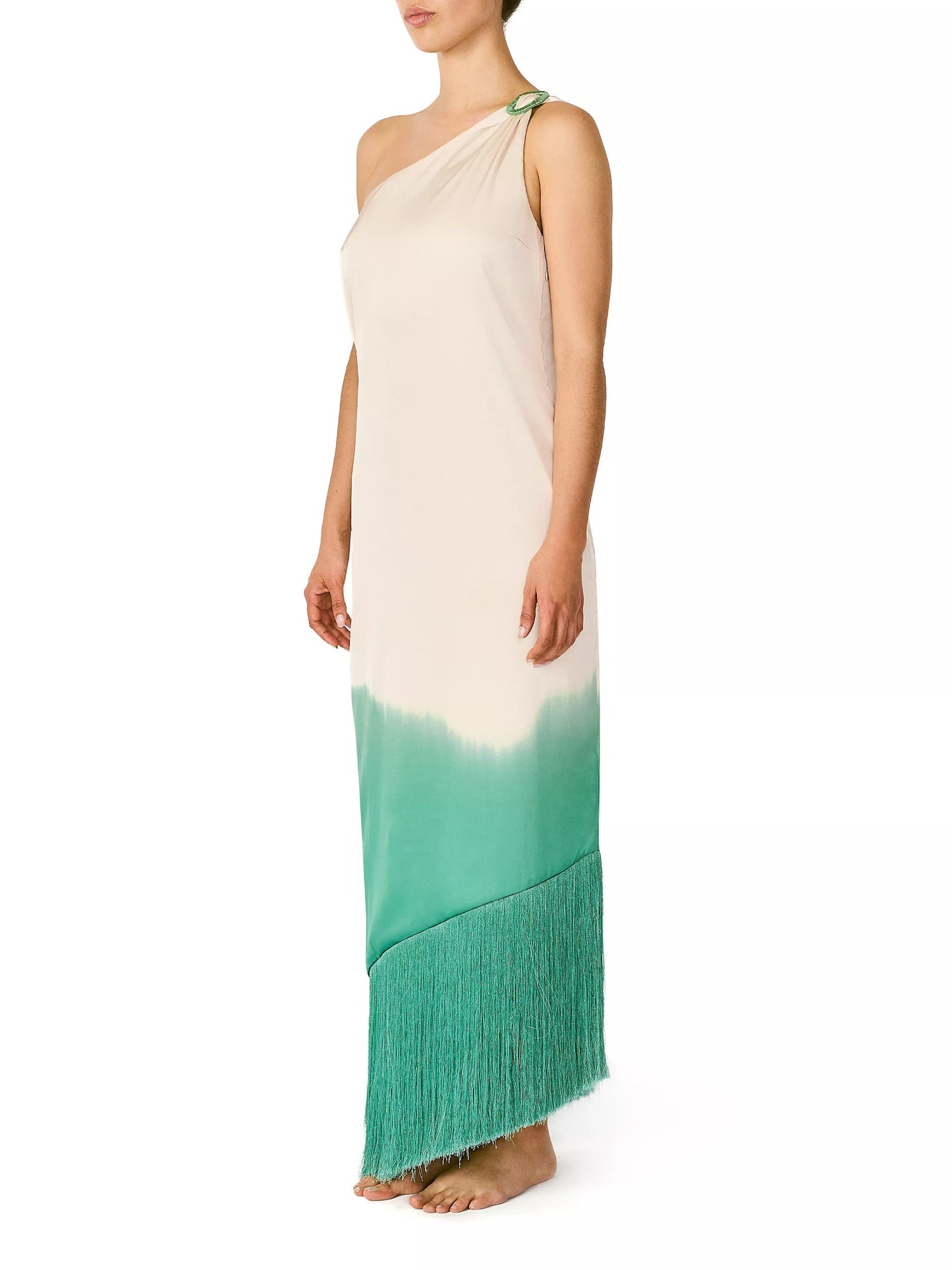 Fringed Ombré Maxi Dress