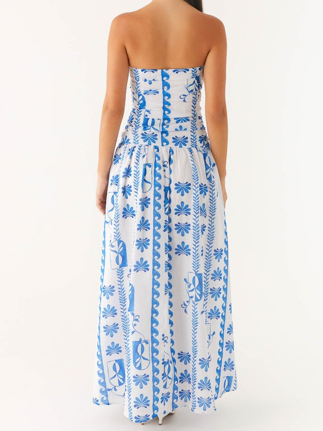 Floral Wave Maxi Dress