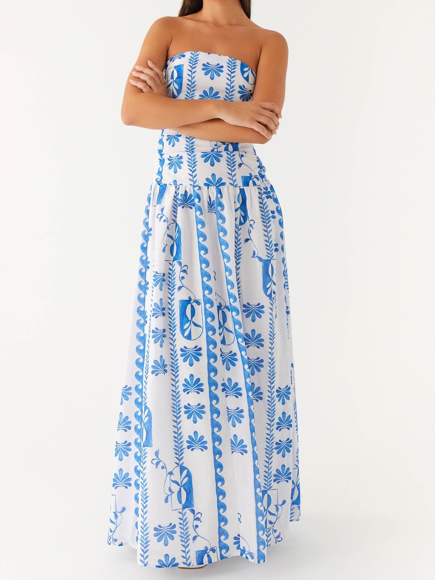 Floral Wave Maxi Dress