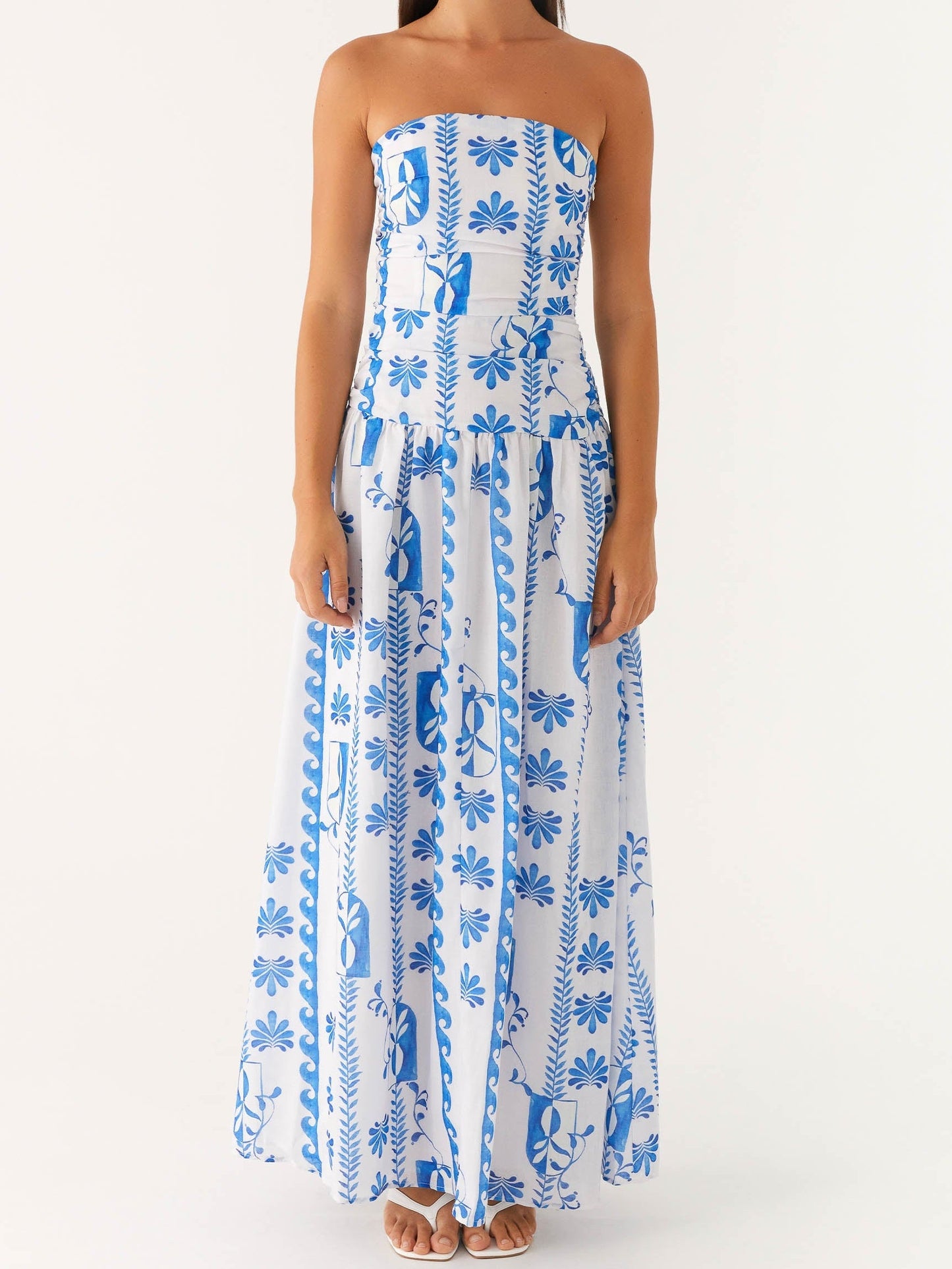 Floral Wave Maxi Dress