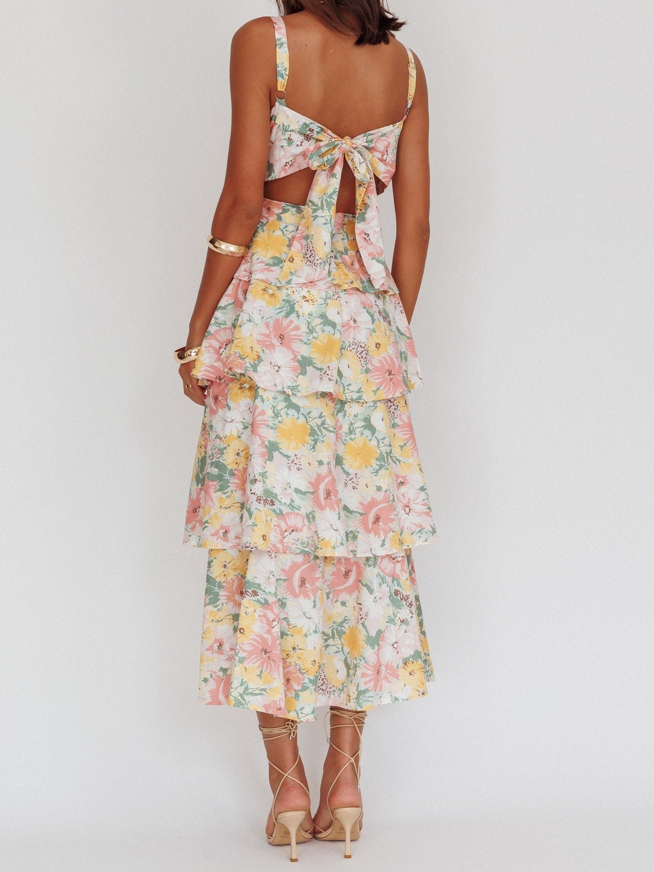 Tiered Ruffle Maxi Dress Floral