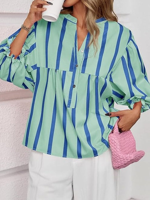 Womens Puff Sleeve Babydoll Tops