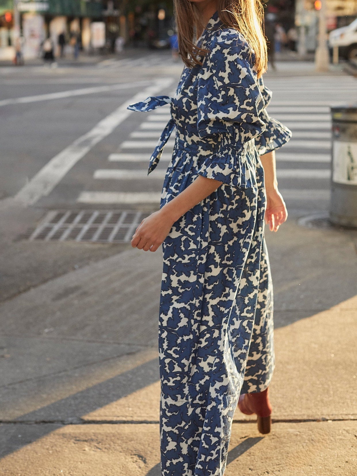 Vintage Blue Print Dress
