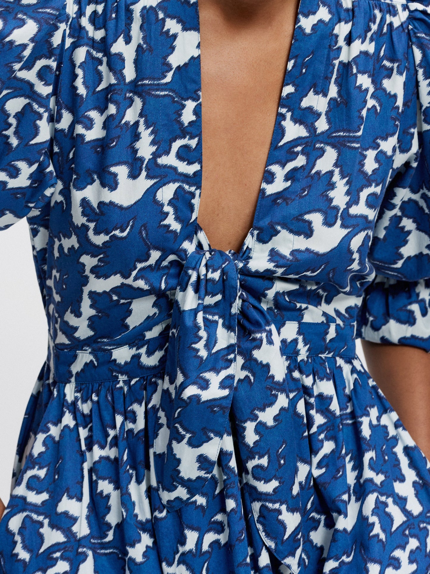 Vintage Blue Print Dress