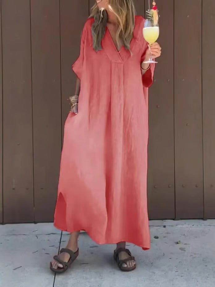 Chic V-Neck Casual Dress For Women