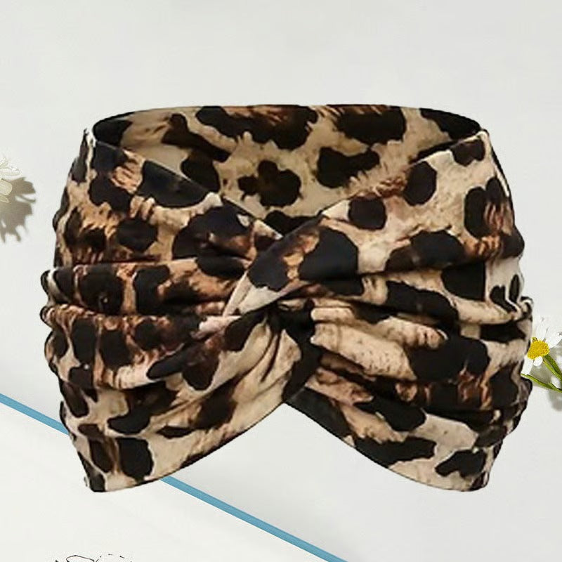 Printed Cross Yoga Headband