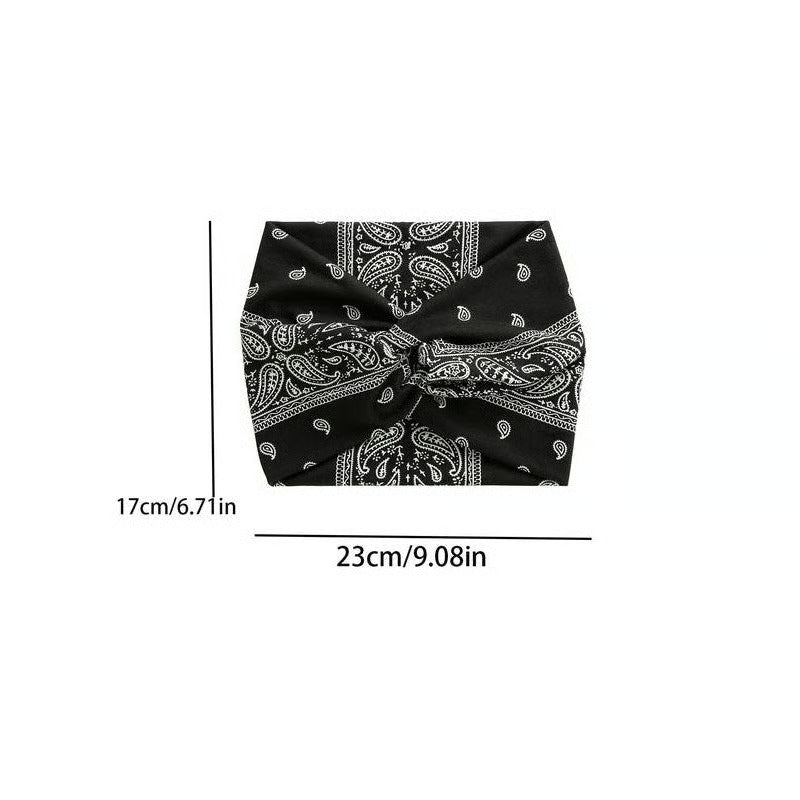 Printed Cross Yoga Headband