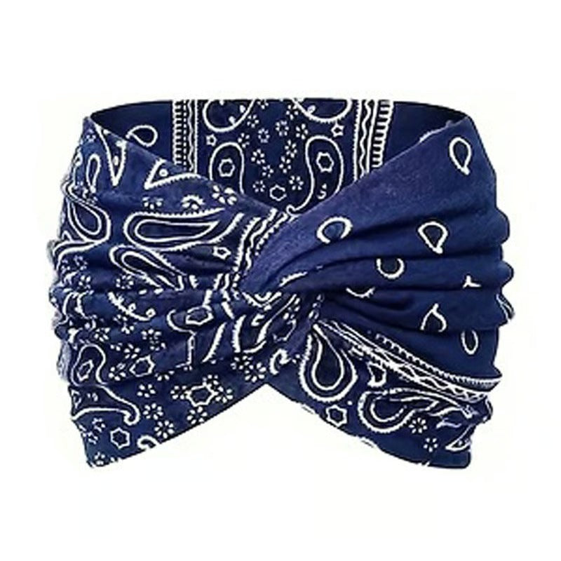 Printed Cross Yoga Headband