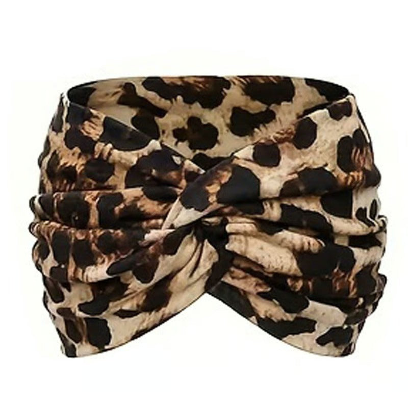 Printed Cross Yoga Headband