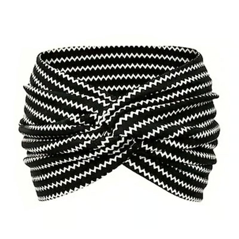 Printed Cross Yoga Headband