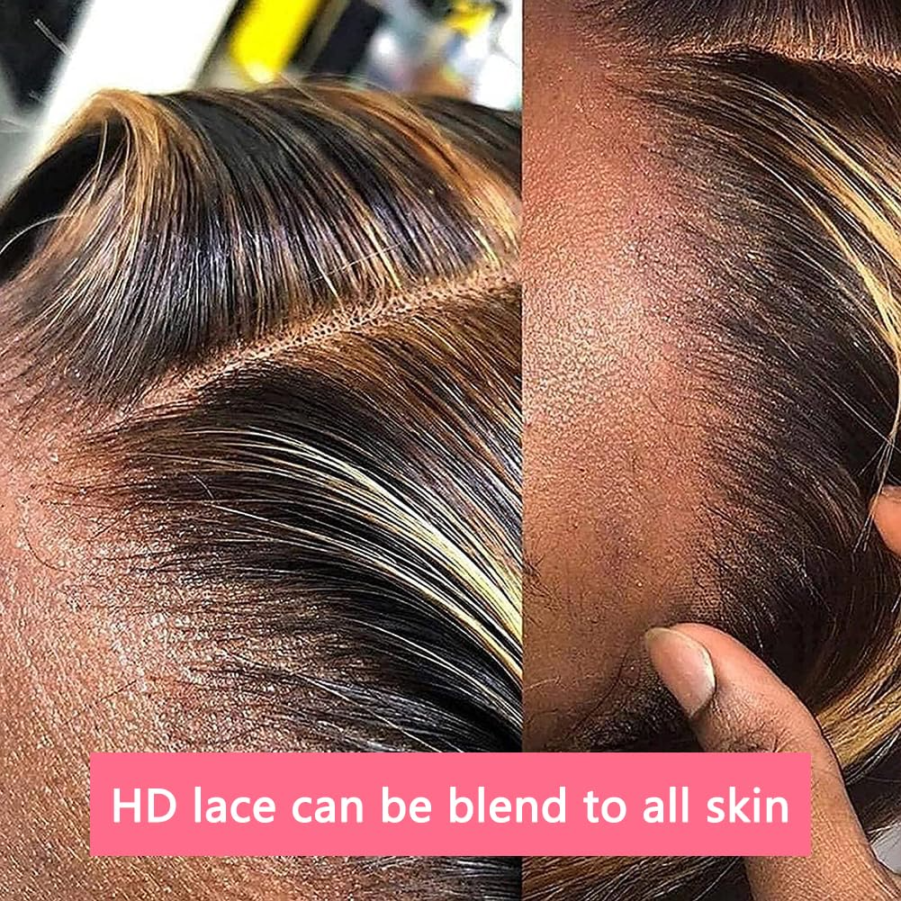 Highlight Balayage Lace Front Wig Human Hair