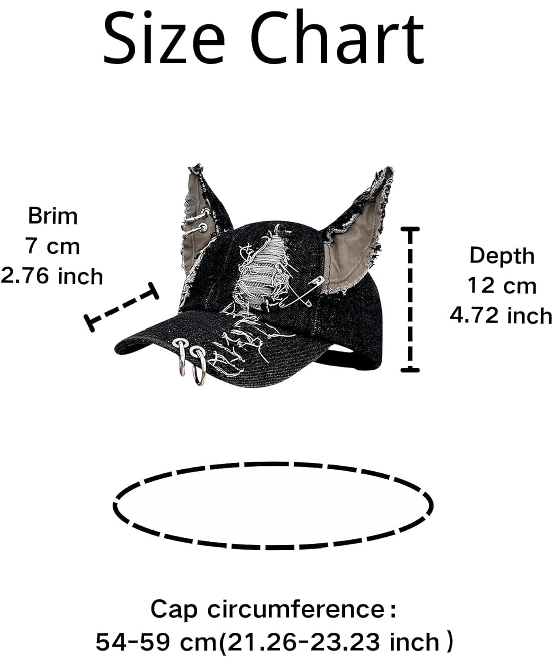 Distressed Rabbit Ear Baseball Cap