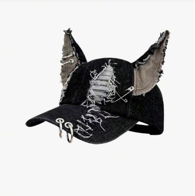 Distressed Rabbit Ear Baseball Cap