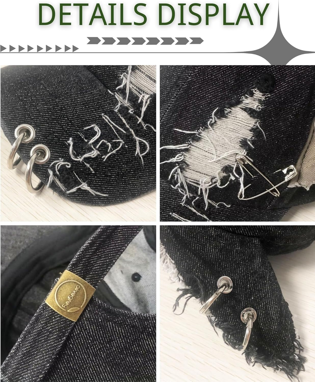 Distressed Rabbit Ear Baseball Cap