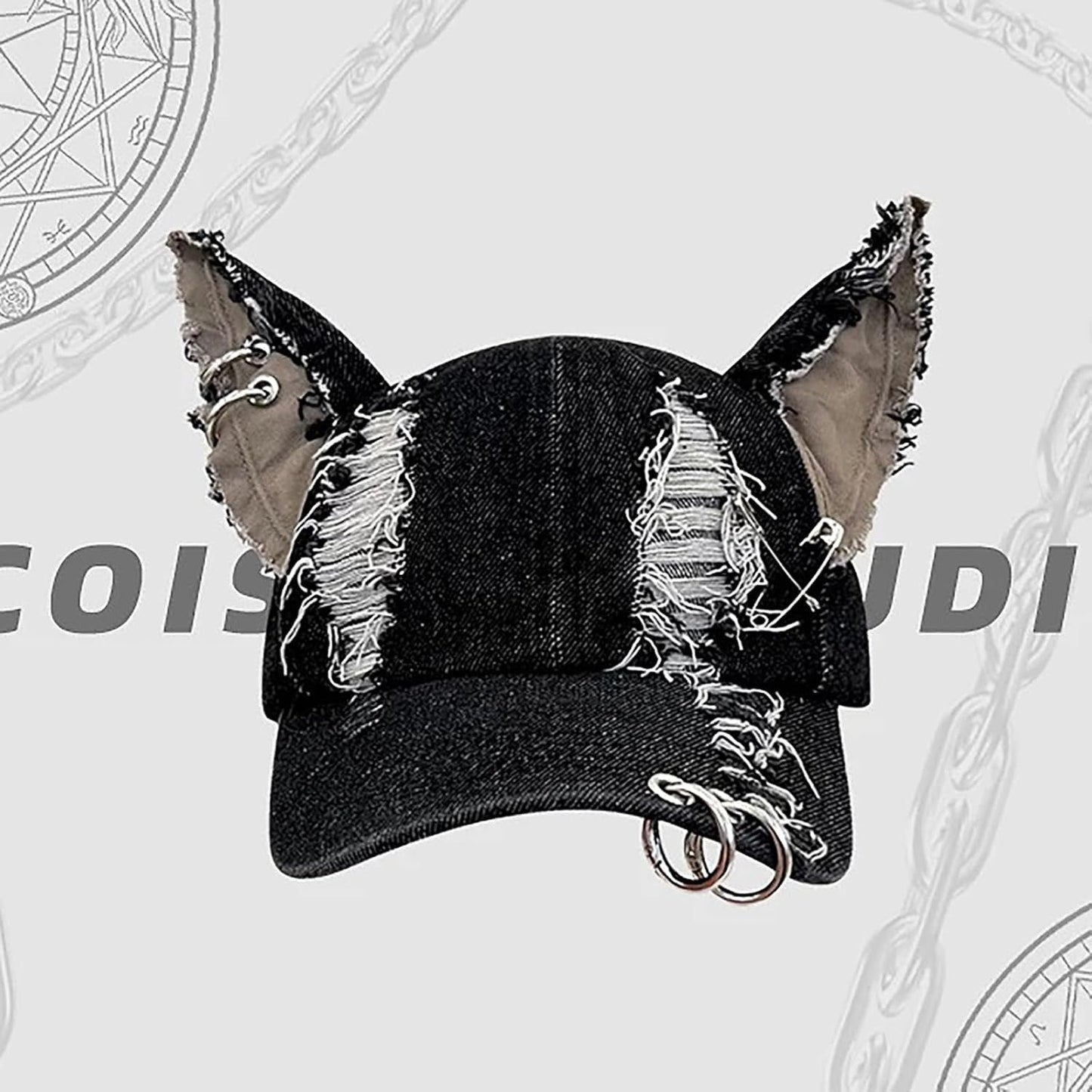 Distressed Rabbit Ear Baseball Cap