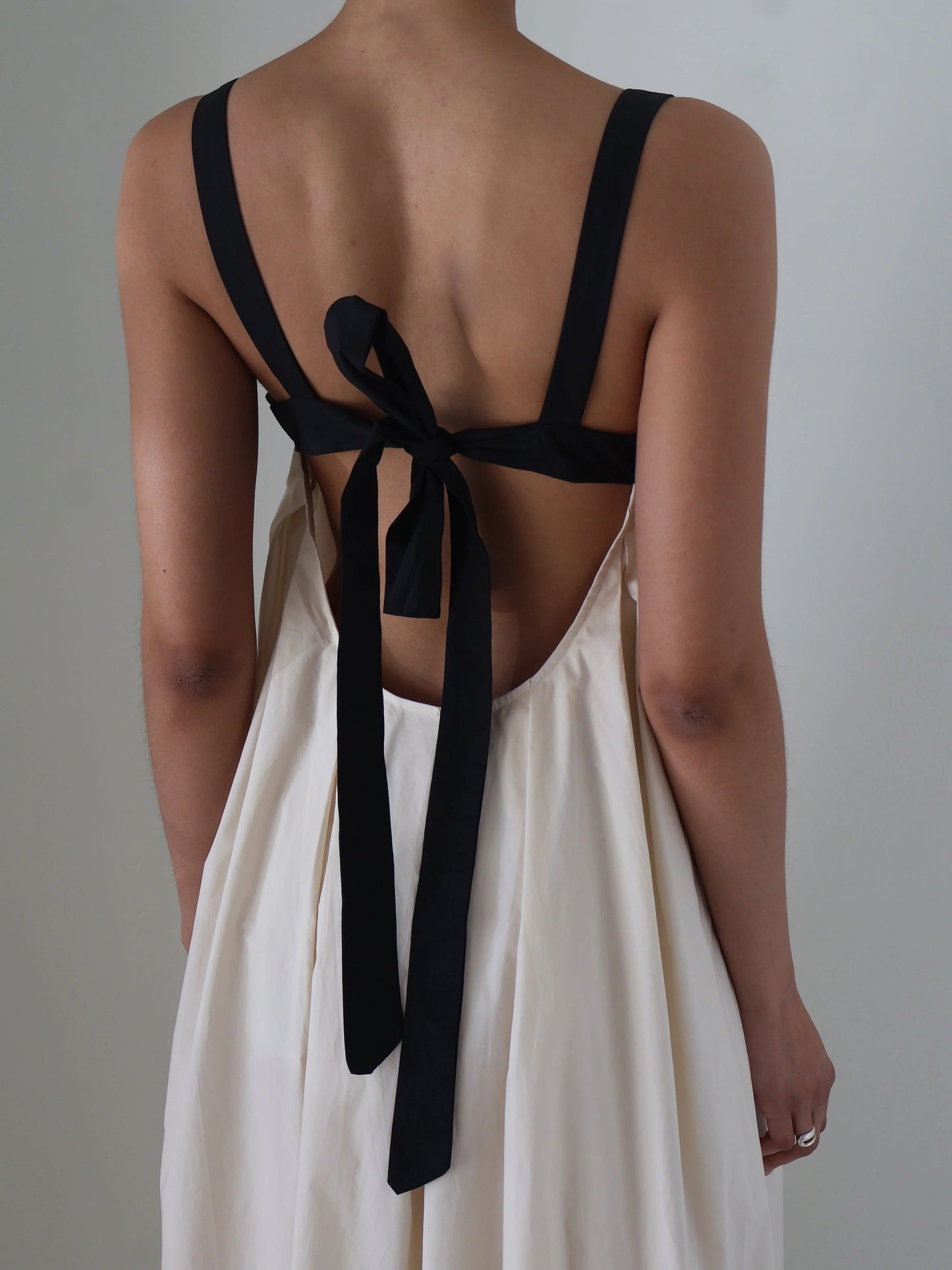Fashion Back Bow Patchwork Sling Dress