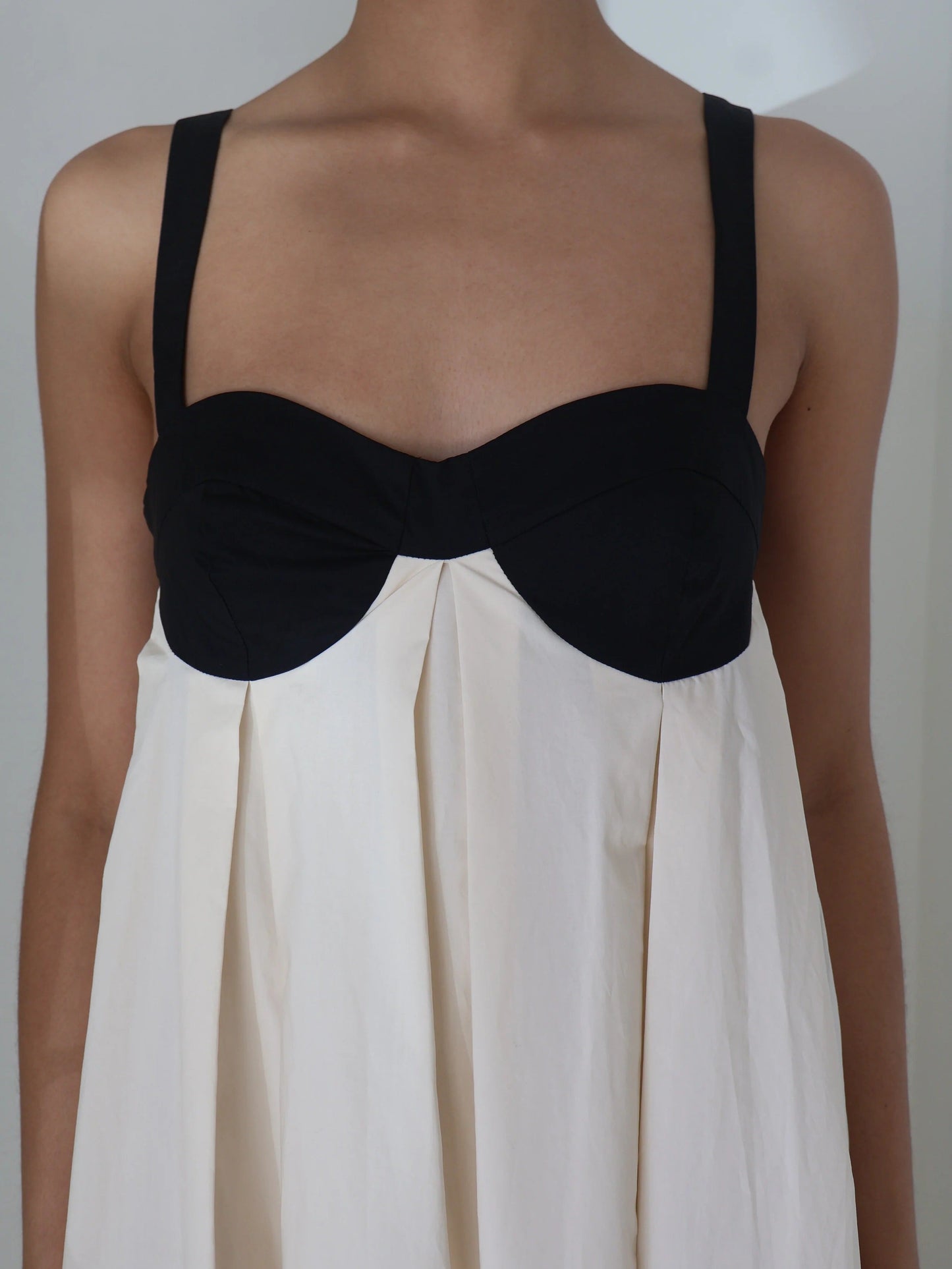 Fashion Back Bow Patchwork Sling Dress