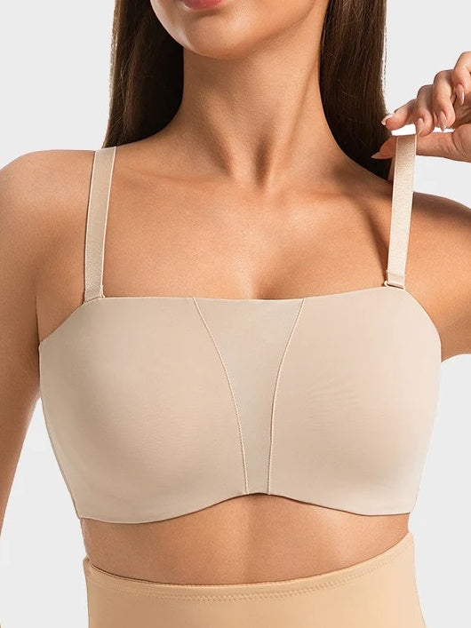 Stropless Anti-Slip Full Overage Headband Bra