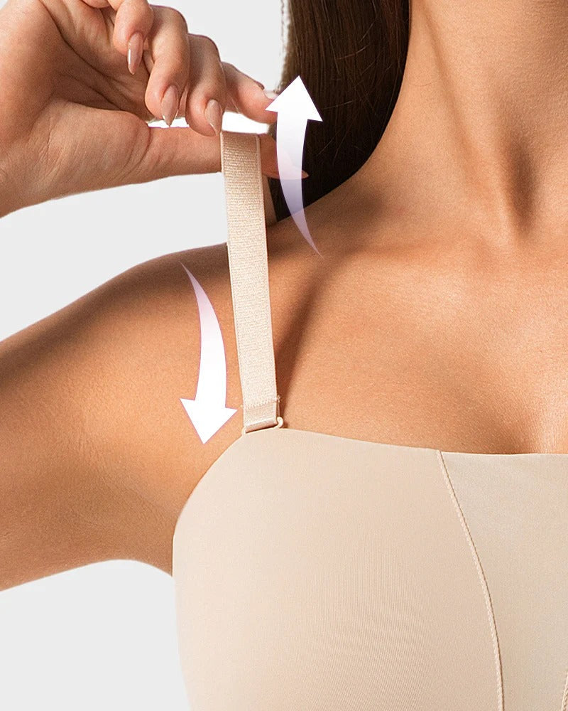 Stropless Anti-Slip Full Overage Headband Bra