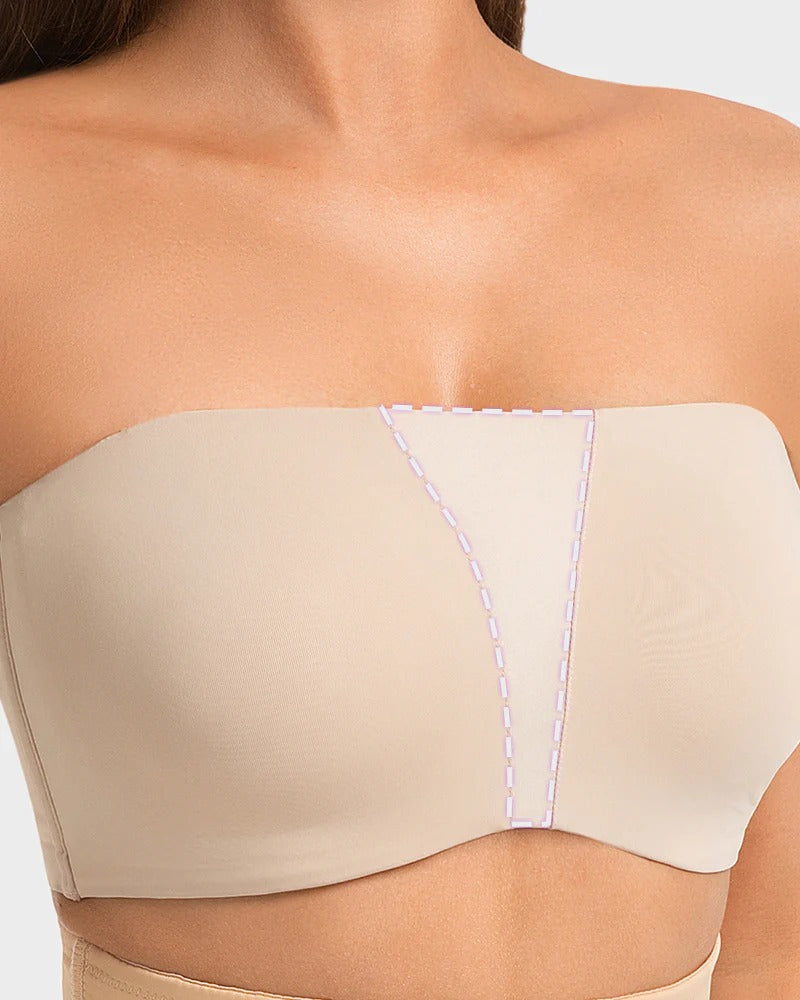 Stropless Anti-Slip Full Overage Headband Bra