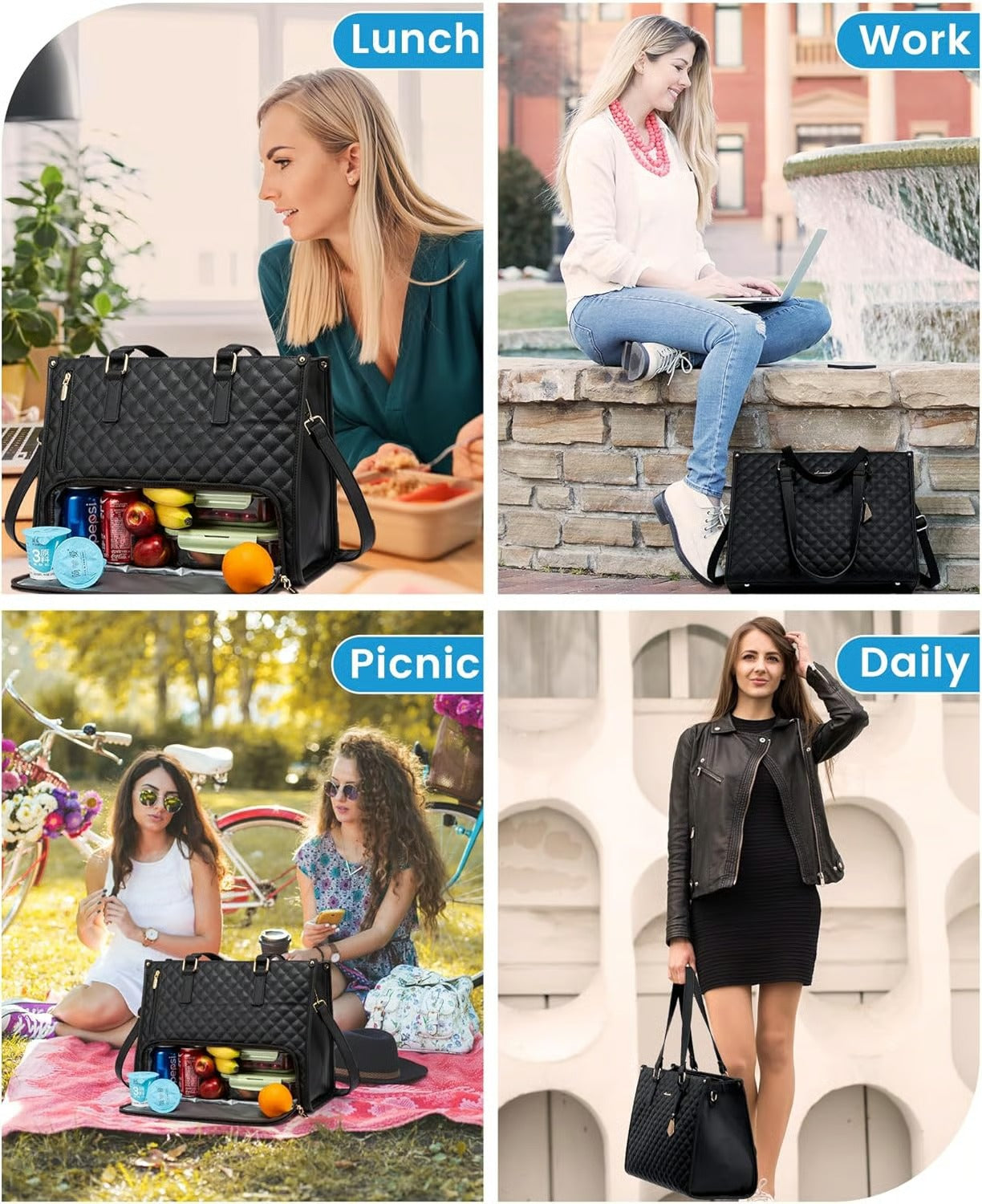 3 In 1 Lunch Tote Bag For Women