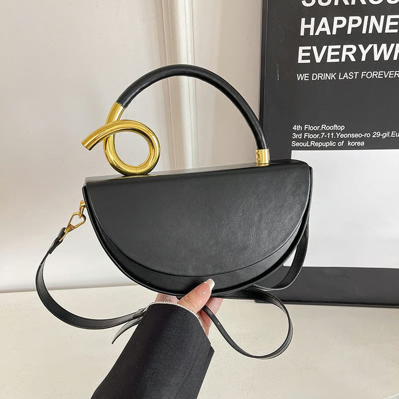 Women‘s Fashionable Solid Color Handbag