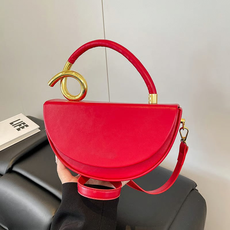 Women‘s Fashionable Solid Color Handbag