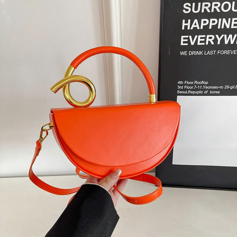 Women‘s Fashionable Solid Color Handbag