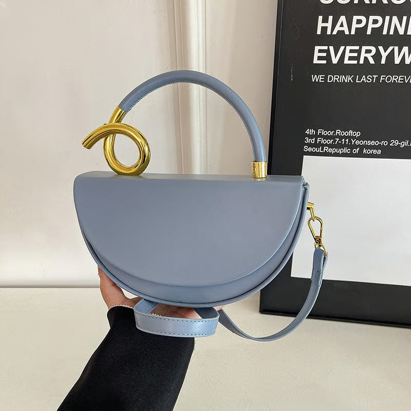 Women‘s Fashionable Solid Color Handbag