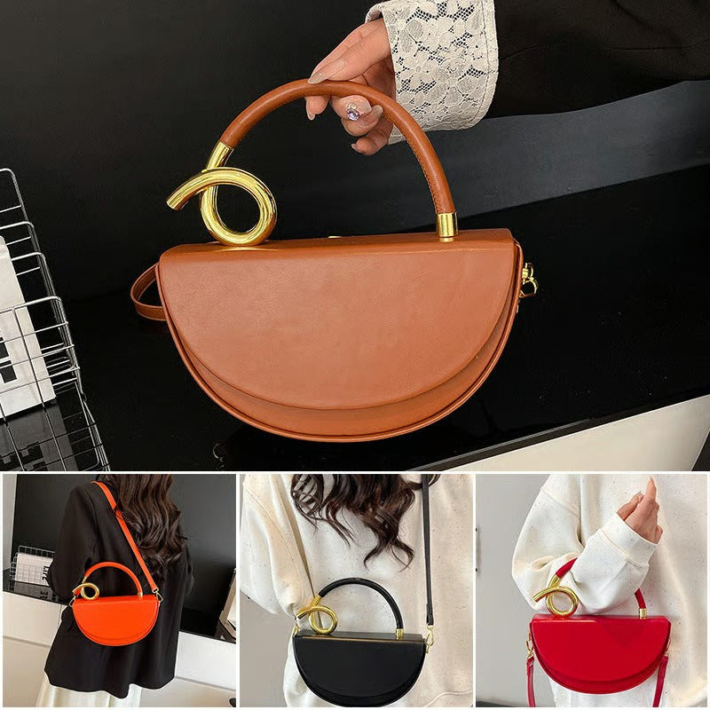 Women‘s Fashionable Solid Color Handbag