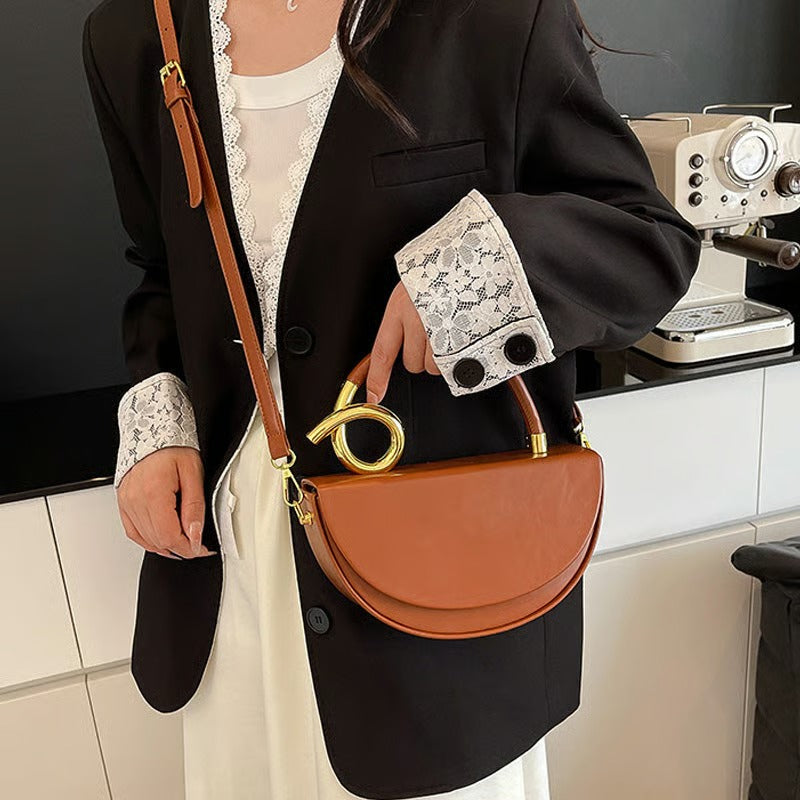 Women‘s Fashionable Solid Color Handbag
