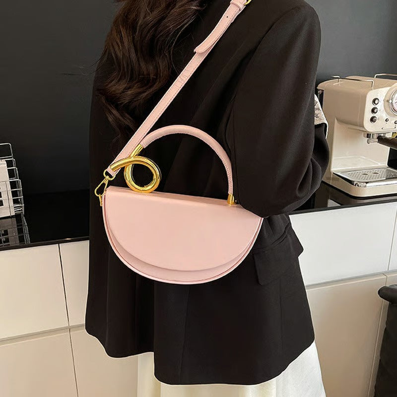 Women‘s Fashionable Solid Color Handbag