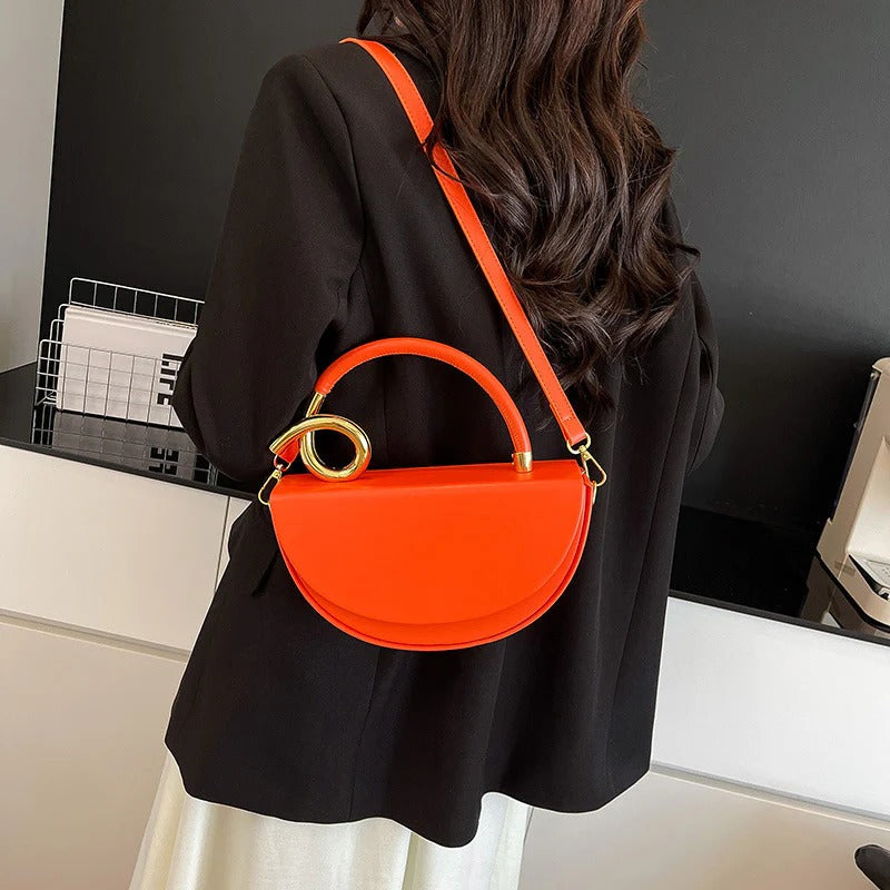 Women‘s Fashionable Solid Color Handbag