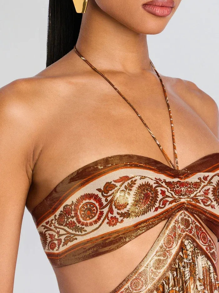Backless Halter Neck Dress