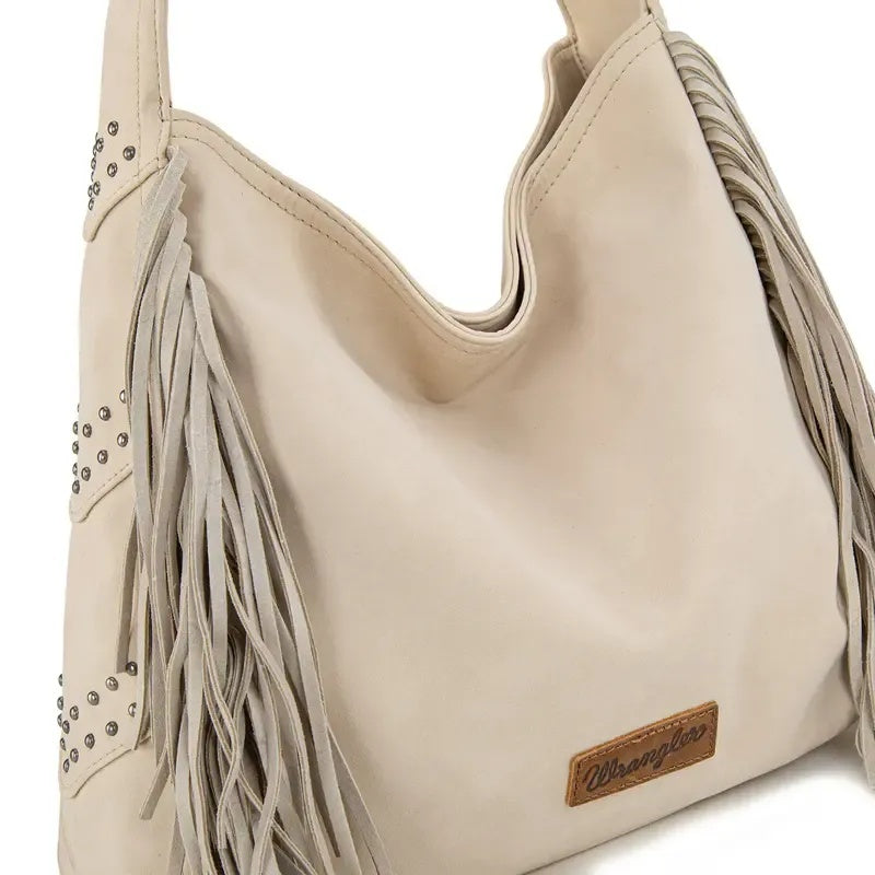 Vegan Suede Tassel Hippie Crossbody Bag
