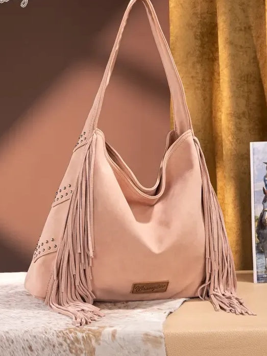 Vegan Suede Tassel Hippie Crossbody Bag