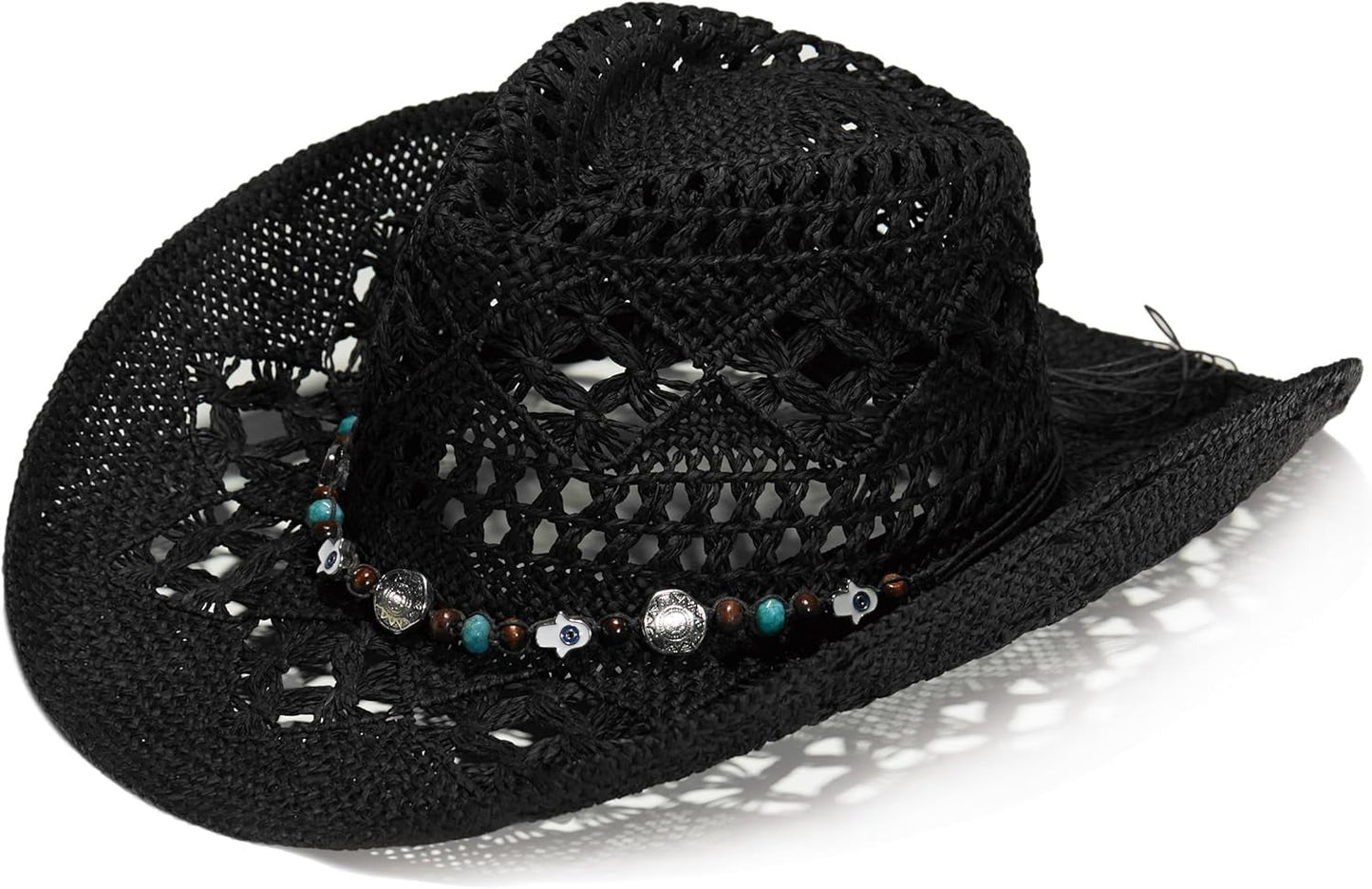 Raffia Straw Western Cowboy Cowgirl Hat