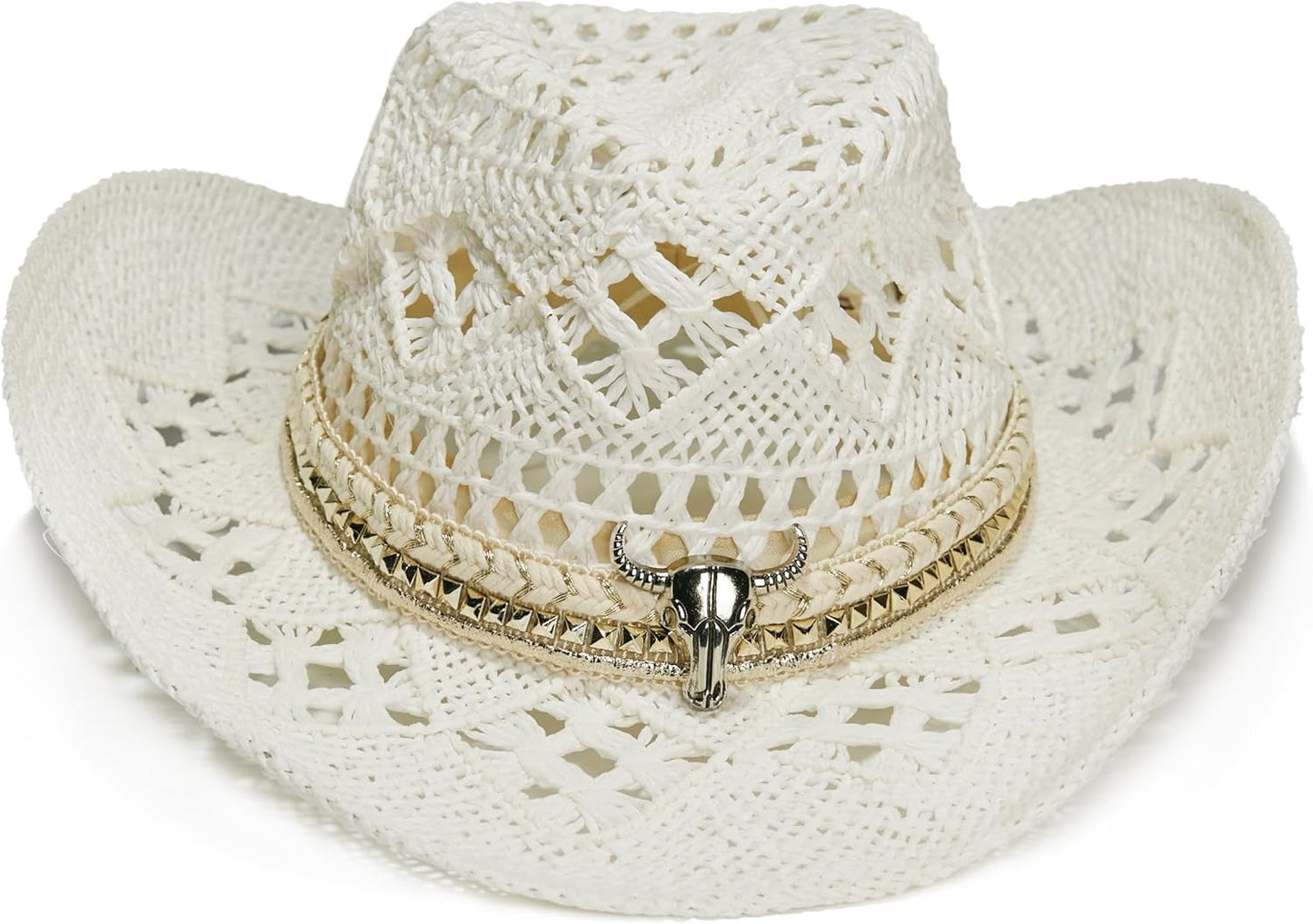 Raffia Straw Western Cowboy Cowgirl Hat