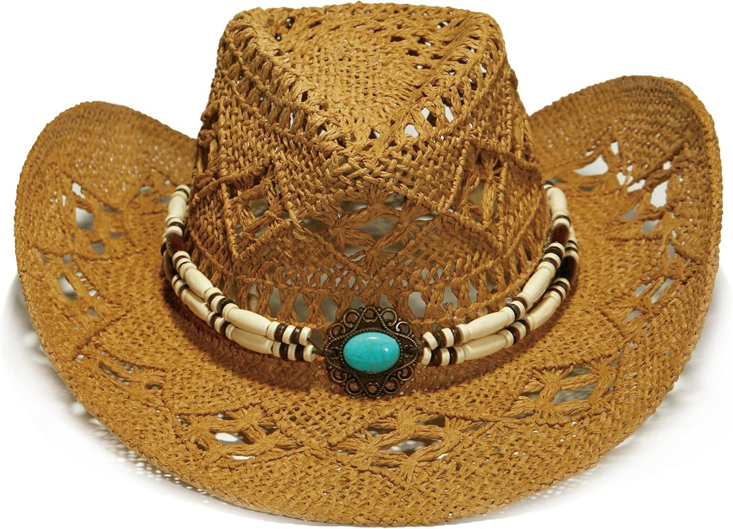 Raffia Straw Western Cowboy Cowgirl Hat
