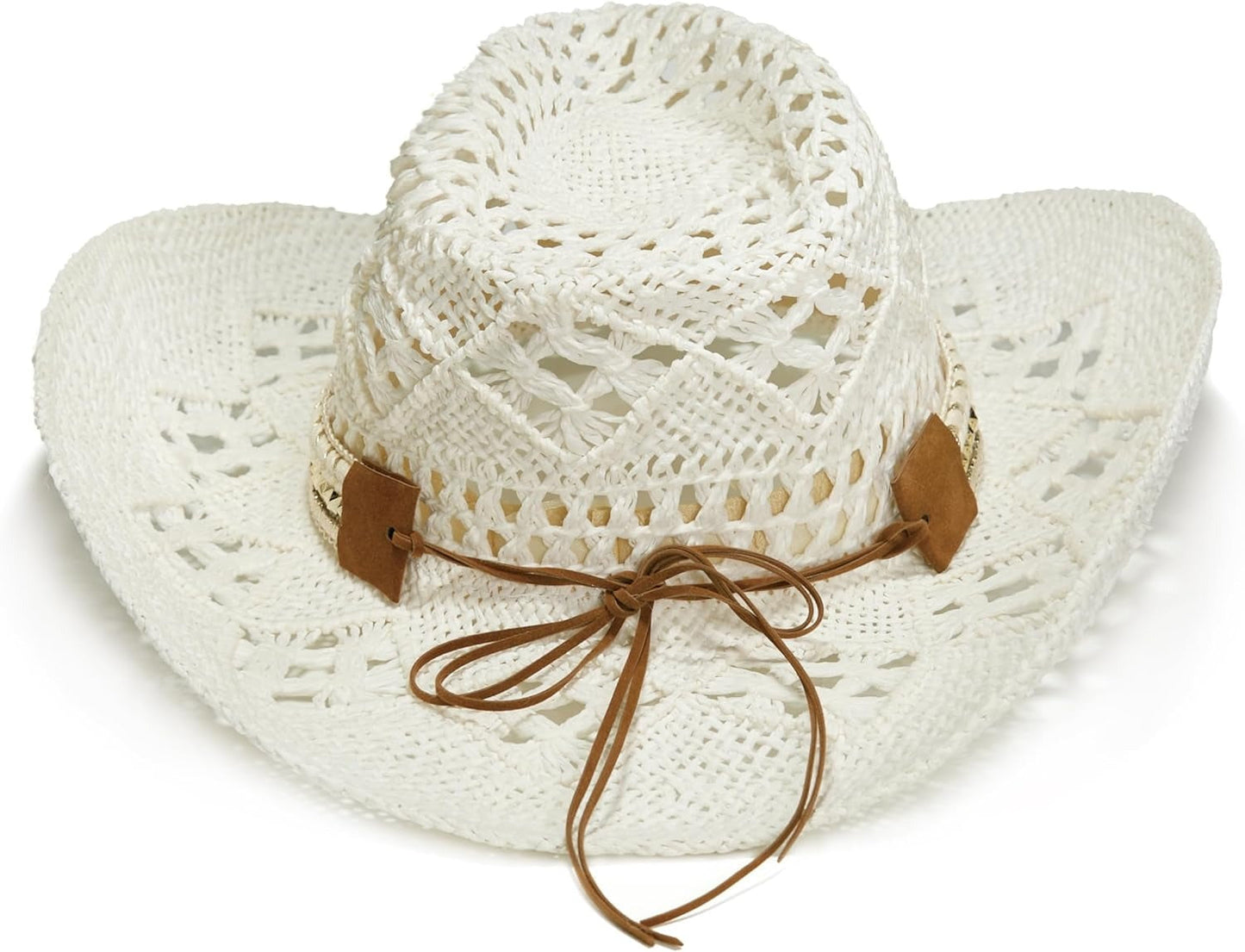 Raffia Straw Western Cowboy Cowgirl Hat
