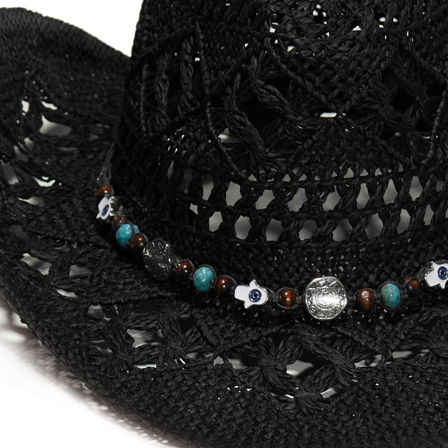Raffia Straw Western Cowboy Cowgirl Hat