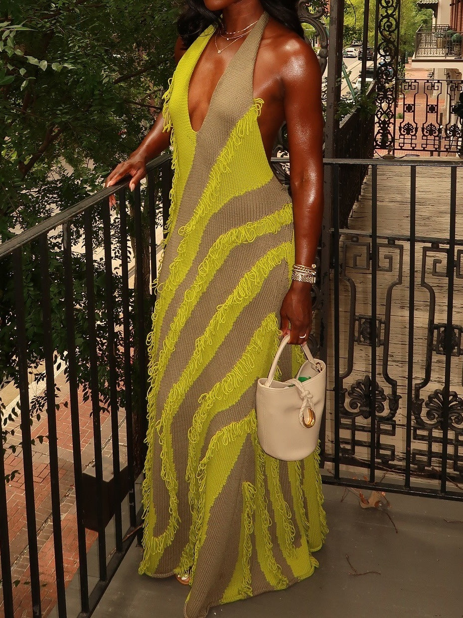 Fluvial Intarsia Roaring Gown