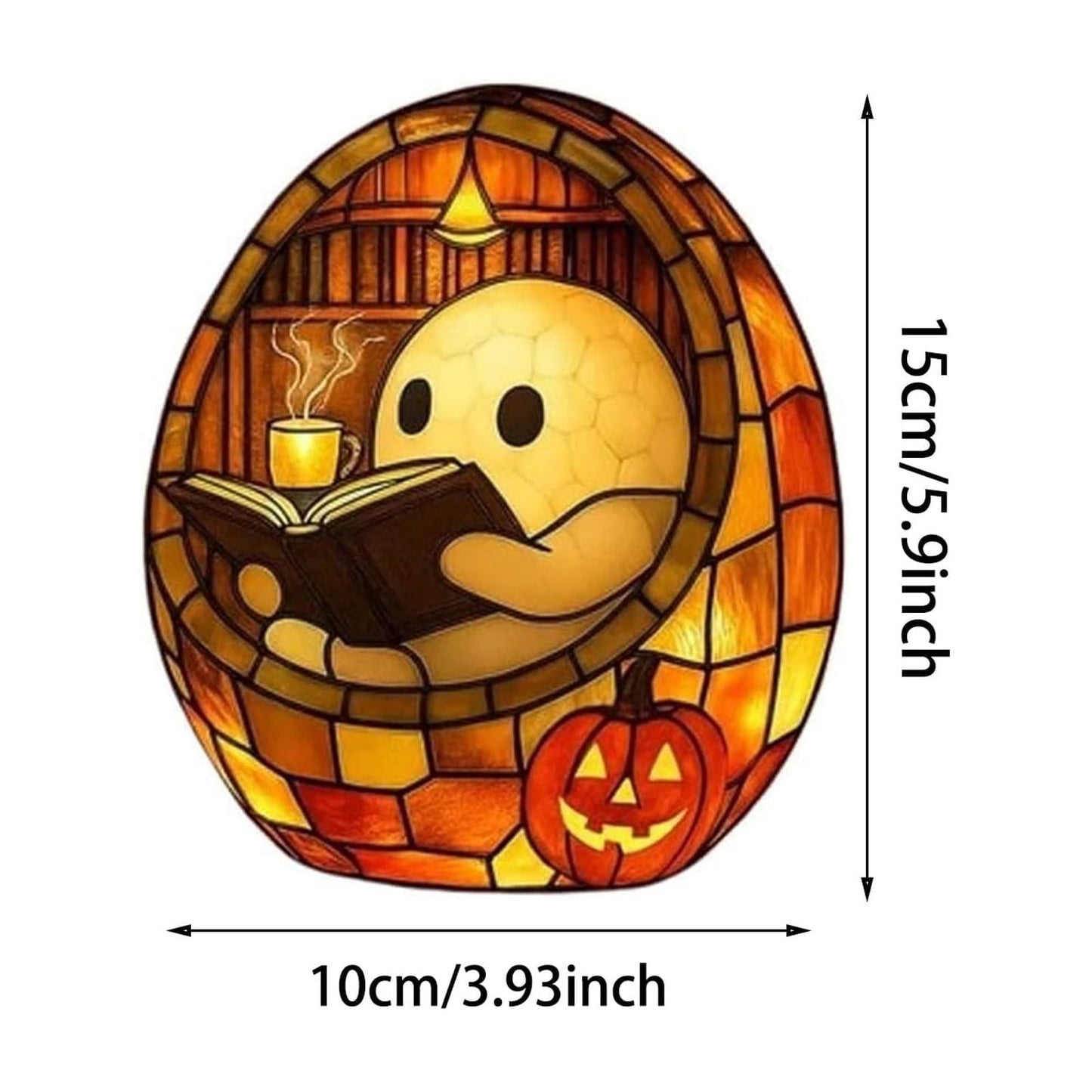3D Stained Resin Halloween Ghost Lamp