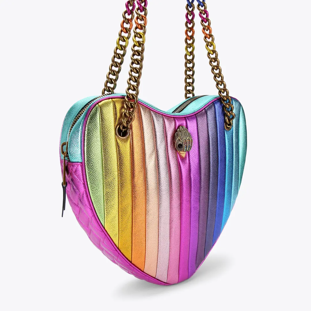 Heart leather crossbody bag