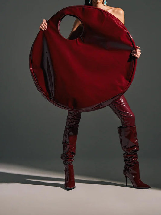 LUXURY PATENT OVERSIZED TOTE