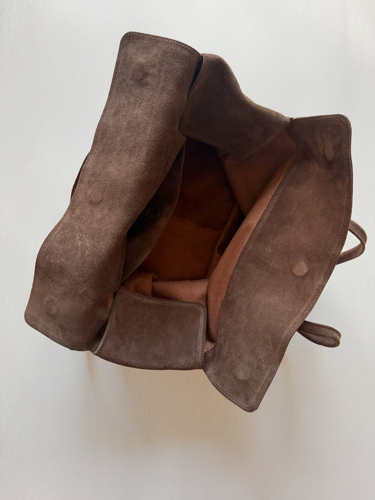 Chocolate Suede Tote