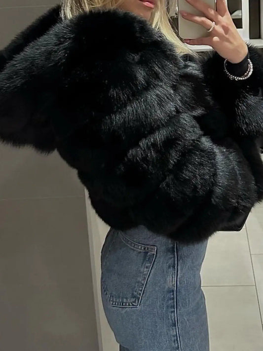 Hooded Fur Coat
