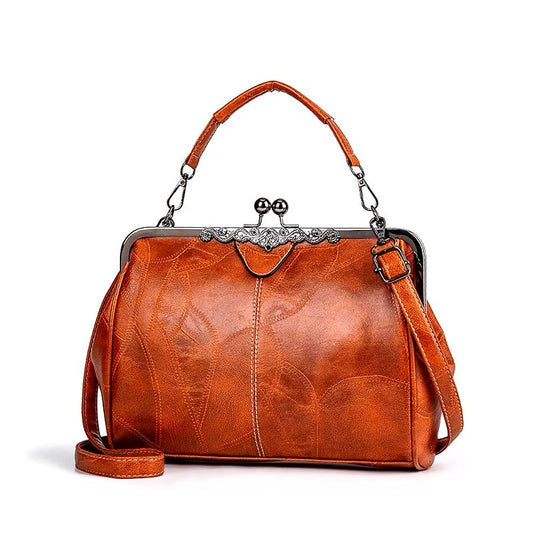 Women's Vintage Metal Lock Bag